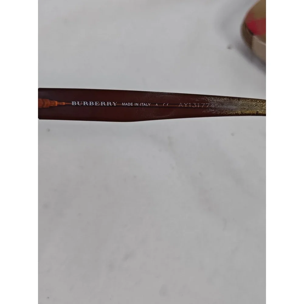 Burberry B1110 1031 Brown Metal Half Rim Eyeglasses 53-18-140 Case flaw READ!!